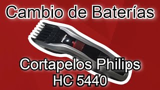 Changing the batteries of the Philips HC 5440 hair cutter