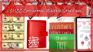 $1100 Christmas Binder Stuffing | Christmas Sinking Funds 🎄