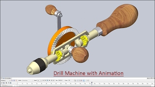 Drill Machine with Animation (Solid Edge Tutorial)