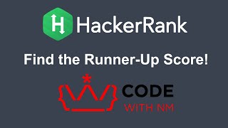 Find the Runner-Up Score! HackerRank Python Solution | CODE WITH NM