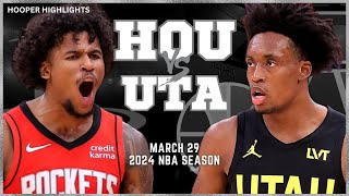 Houston Rockets vs Utah Jazz  Game Highlights | Mar 29 | 2024 NBA Season
