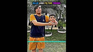 Blue line filter trend. #edit #shorts #trollface #troll