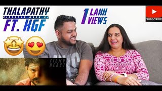 Thalapathy Mashup Ft. KGF Reaction | Malaysian Indian Couple | Thalapathy Birthday Special