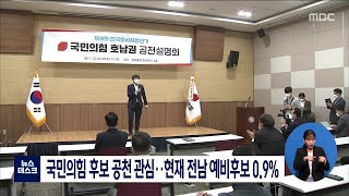 국민의힘 후보 공천 관심..현재 전남 예비후보 0.9%[목포MBC 뉴스데스크]