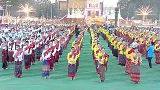 เตรียมความพร้อมนางรำ เข้ารำถวายพระธาตุพนมห้วยเม็ก นักเรียนใน สพป.กส.2