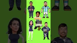 Who Owns Each Object? Ronaldo vs Messi vs Mr beast vs georgina😱😨👍👍#shorts