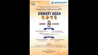 UNNATI 2024 NARAYANA SCHOOL ANNUAL DAY  CELEBRATIONS HYD-ELP