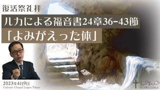 2023-04-09 復活祭礼拝 ルカによる福音書24章36-43節 「よみがえった体」