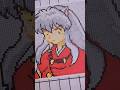 Thử thách vẽ InuYasha bằng Pixel Art. #shorts #drawing #pixelart