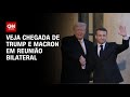 Veja chegada de Trump e Macron em reunião bilateral | AGORA CNN