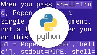 Why does shell=True eat my subprocess.Popen stdout?