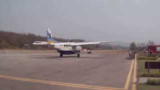 Kan Air, (Cessna 208B Grand Caravan), Landing, Pai Airport, Pai, Mae Hong Son, Thailand. April 2014