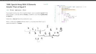 [May 27, 2024, LeetCode daily] 1608. Special Array With X Elements Greater Than or Equal X - Python