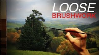How to paint a LANDSCAPE - Loose Brushwork and Limited Palette