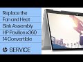 Replace the Fan and Heat Sink Assembly | HP Pavilion x360 14 Convertible | HP Support