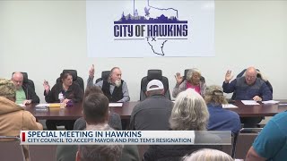 City of Hawkins accepts mayor and pro-tem's resignation