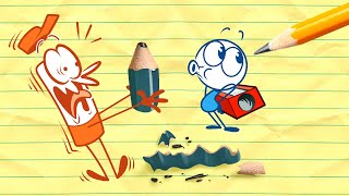 "Flat Outta Luck" Pencilmate UNLUCKY Compilation | Pencilmation Cartoons!