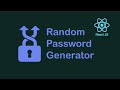 Random Password Generator using ReactJS