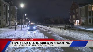 Child injured by flying glass after Carr Square shooting