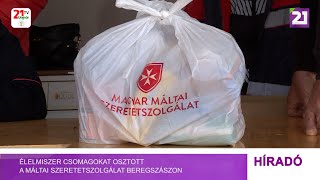 Tv21 Ungvár - Élelmiszer csomagokat osztott a Máltai Szeretetszolgálat Beregszászon