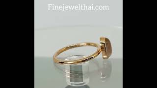 Finejewelthai-งานสั่งทำ-แหวนพลอย-แหวนโรสควอทซ์-แหวนเงินแท้-Order-Pink-Quazt-Silver-Pinkgold-Ring