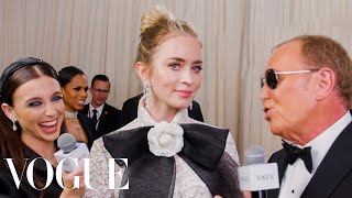 Emily Blunt & Michael Kors Arrive at the Met Gala | Met Gala 2023 With Emma Chamberlain | Vogue