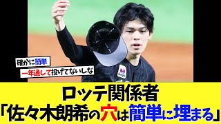 ロッテ関係者「佐々木朗希の穴は簡単に埋まります」【プロ野球】【野球】【なんｊ】【なんj】【5ch】【2ch】【甲子園】【MLB】