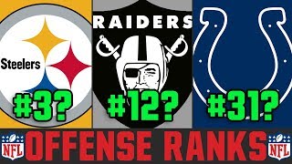 Ranking Every NFL OFFENSE From WORST To FIRST for 2019 (NFL Offense Rankings)