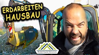 ERDARBEITEN HAUSBAU | Aushub \u0026 Vorbereitung für Bodenplatte! | Home Build Solution