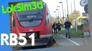 Loksim3d Regionalbahn RB51 - Vergleich Simulation und Realität. Loksim3d Objektbauprojekt Landhandel