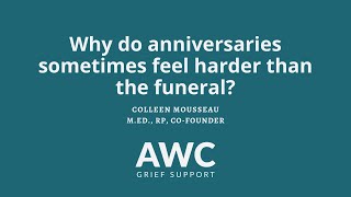 Why do Anniversaries sometimes feel harder than the funeral?