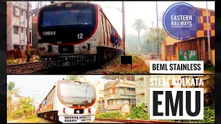 BEAUTIFUL LIVERIED BEML EMU in Dence foggy morning ( Way to Sealdah )#34623 Baruipur - Sealdah Local