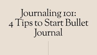 4 Tips Memulai Bullet Journal (Tanpa Perlu Skill Apapun!) | Journaling 101