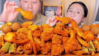 SUB) Cheetos Chicken 🍗 Eating Show. Mukbang