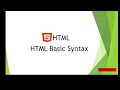 basic syntax HTML5