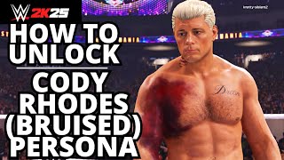 How To Unlock Cody Rhodes (Bruised) Persona in WWE 2K25 (PS5, 2K)