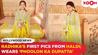 Bride-to-be Radhika Merchant's FIRST photos from Haldi ceremony; wears dupatta made of real Mogras