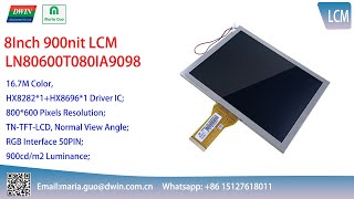 DWIN LCM: 8Inch Highbrightness 800*600 RGB TN TFT LCD display