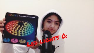 ASMR reviewing minger dreamcolor LED strip lights!! (FLASH WARNING ⚠️ )