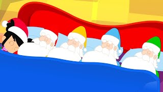 Five In The Bed Santa's, Christmas Songs and Xmas Carols for Kids