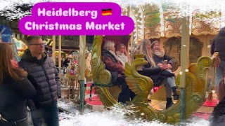 🎄4K- Magical Christmas Market in Heidelberg, Germany 🇩🇪 2024.