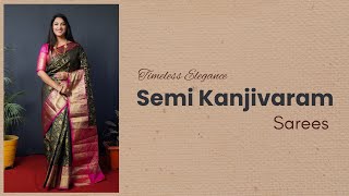 Beautiful Semi Kanjivaram Saree - Traditional Silk Saree - Wedding Silk Sarees