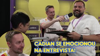 CADIAN SE EMOCIONA APÓS DAR PRESENTES PRA BT0 E LIMINHA