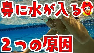 水泳初心者必見!クロールでも使える鼻に水が入る２つの原因!