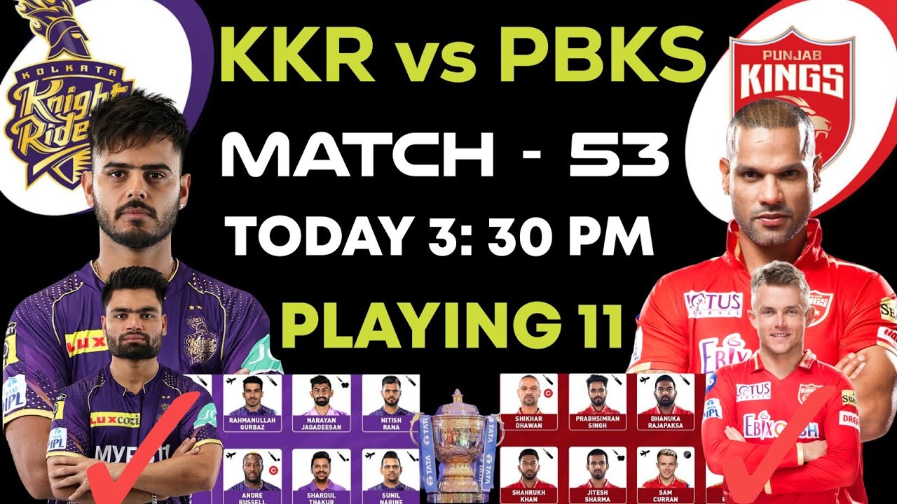 IPL 2023 | Kolkata Vs Punjab Playing 11| KKR Vs Pbks Playing 11 2023 ...