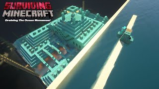 Minecraft Clearing Water Of The Ocean Monument In Survival 3 Minutes Tutorial
