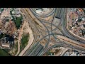 aerial view of the tema motorway interchange in ghana 4k