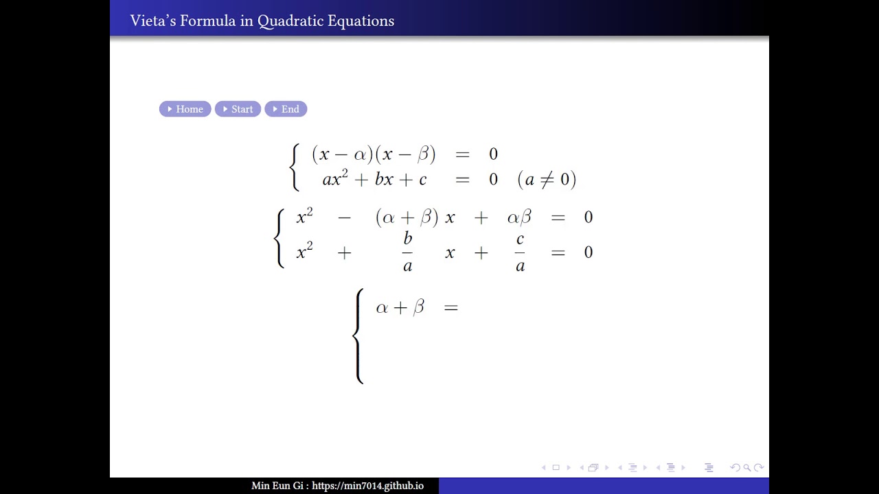 Vieta’s Formula In Quadratic Equations - YouTube