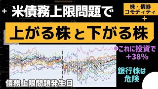 【米債務上限問題】リスクに備えるなら〇〇に投資。米国株/日本株/中国株/TLT/AGG/HYG/ドル円/金/原油をデータ分析