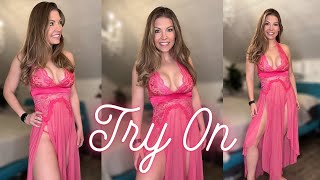 4k Transparent Avidlove Women Lingerie Deep V Neck Nightwear | Try On